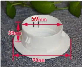 Plastic air conditioning wall hole cover and sealing kit with multiple cap sizes