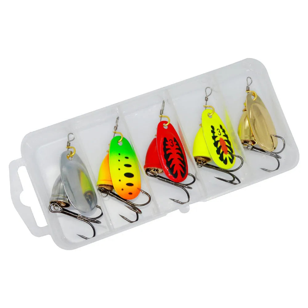 R Composite rotating sequins copper bell fishing lure in 3# size with multiple colour options including yellow green, gold mesh, and rose gold