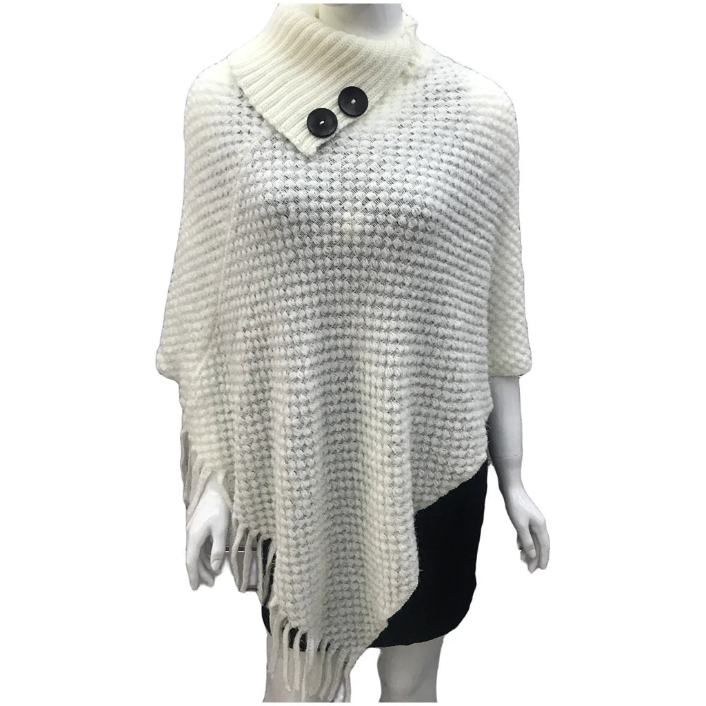Dotted pattern sleeveless knit shawl cloak in apricot colour, free size European fashion outerwear