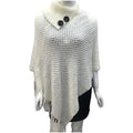 Dotted pattern sleeveless knit shawl cloak in apricot colour, free size European fashion outerwear