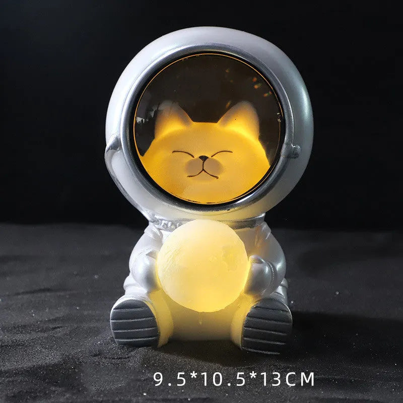 Animal-themed resin LED night light projecting starry sky pattern