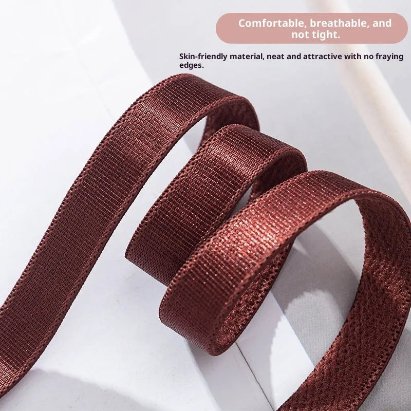 Nylon face lifting strap with invisible clip, one size, shown in black brown or apricot single or double strap