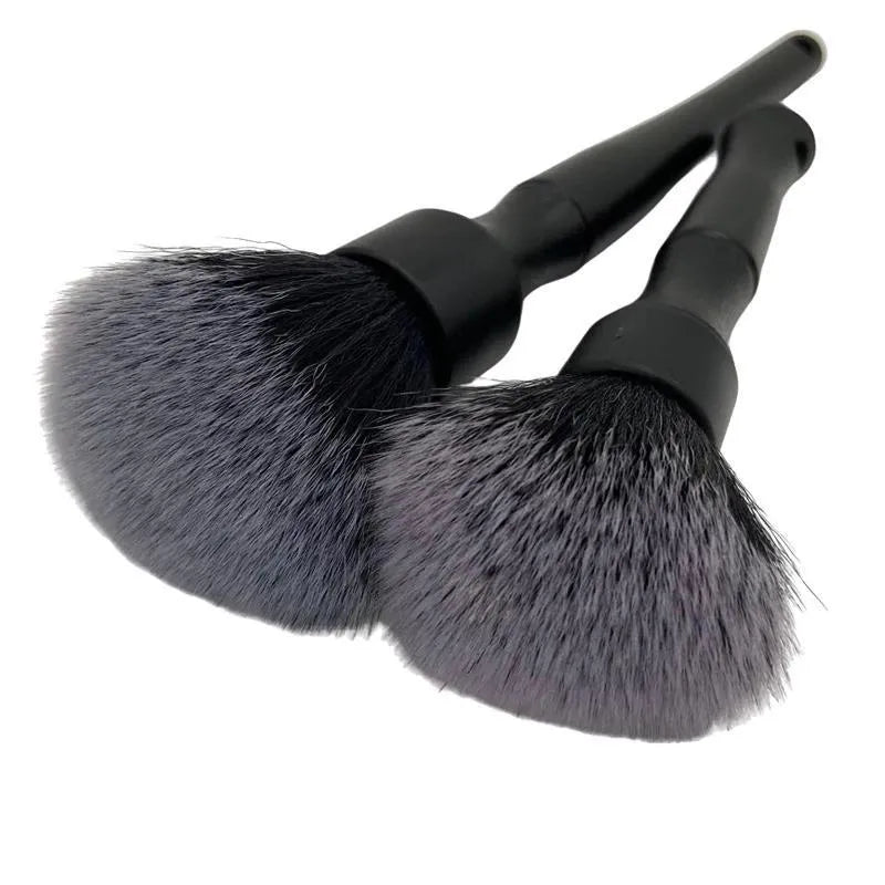 Black car detailing brush with pig hair bristles showing 240mm and 160mm size options