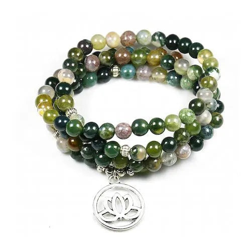 6cm alloy bracelet with natural stone elements in volcanic, tiger eye, or pine wood variations