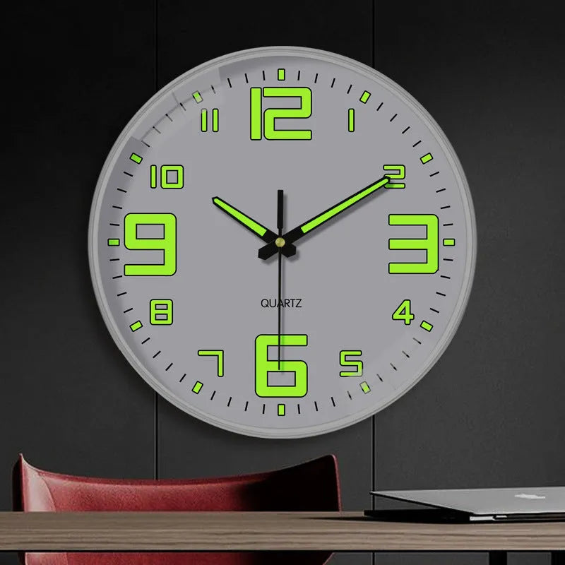 8-inch 20cm luminous wall clock with modern design for home or office use