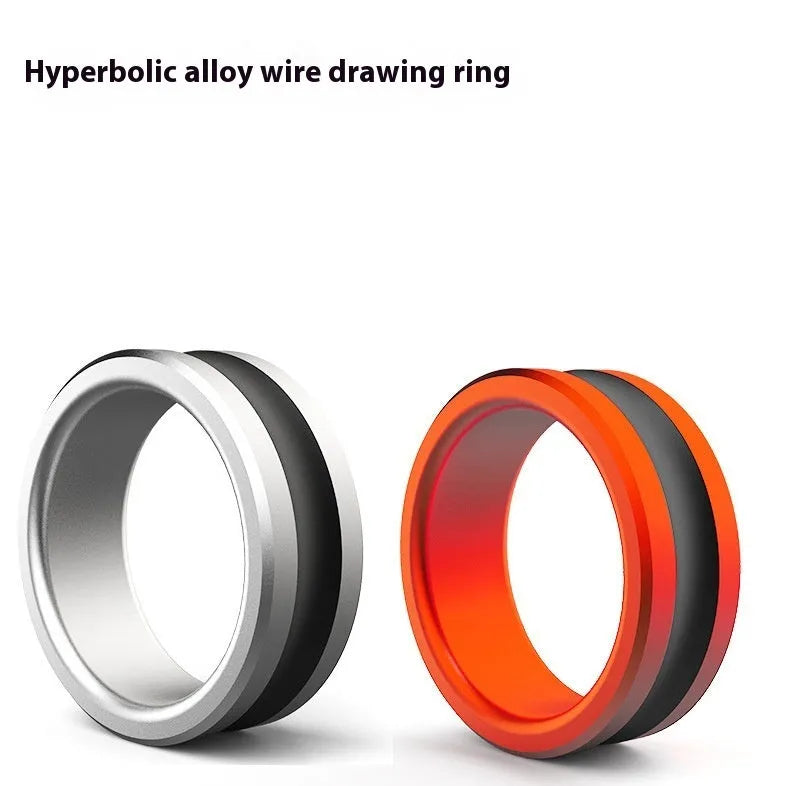 Alloy fishing hand guard tool with non-slip pull loop in orange and silver colour options