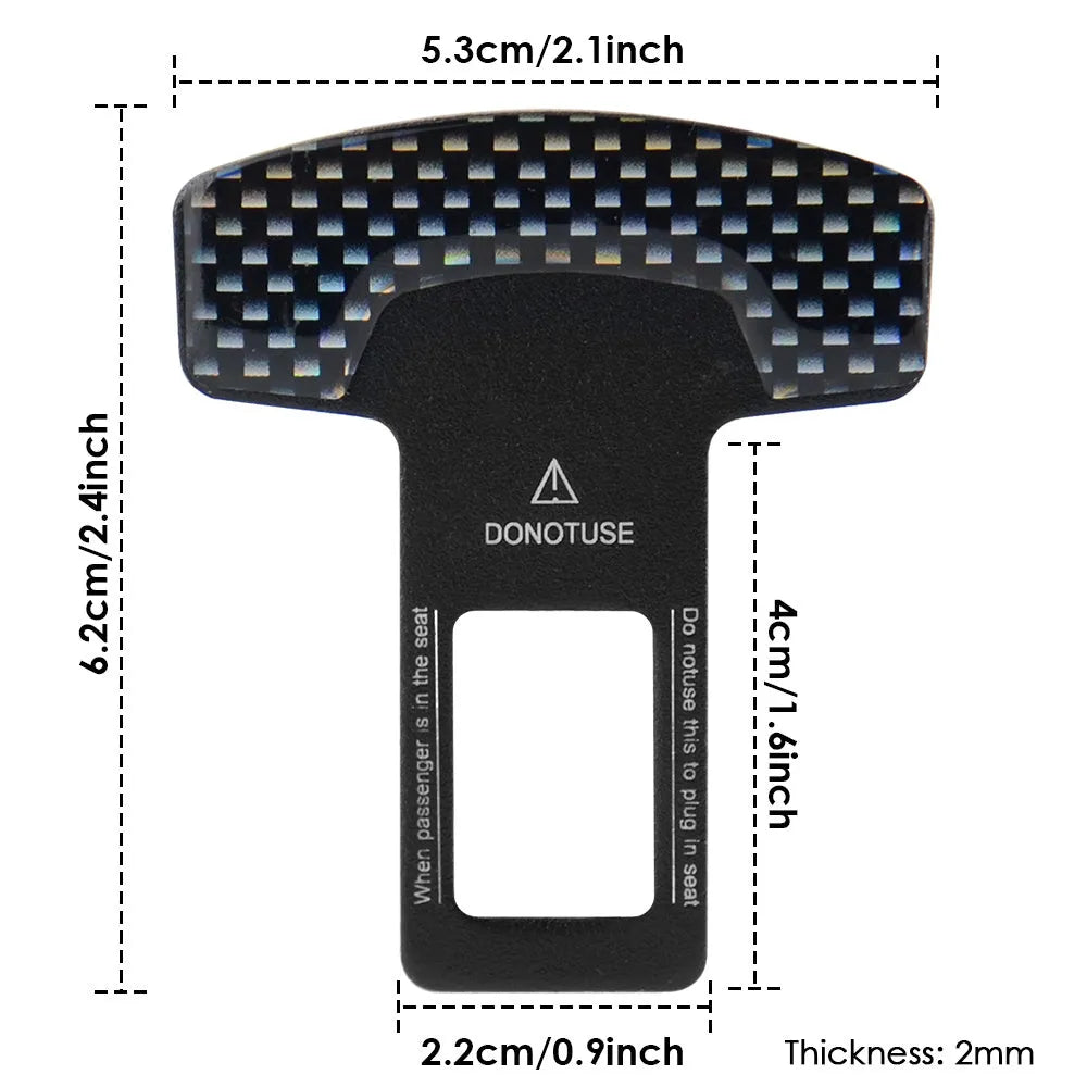 Lock Tongue key chain bottle opener with 2.1cm buckle pick head in frosted carbon fibre finish