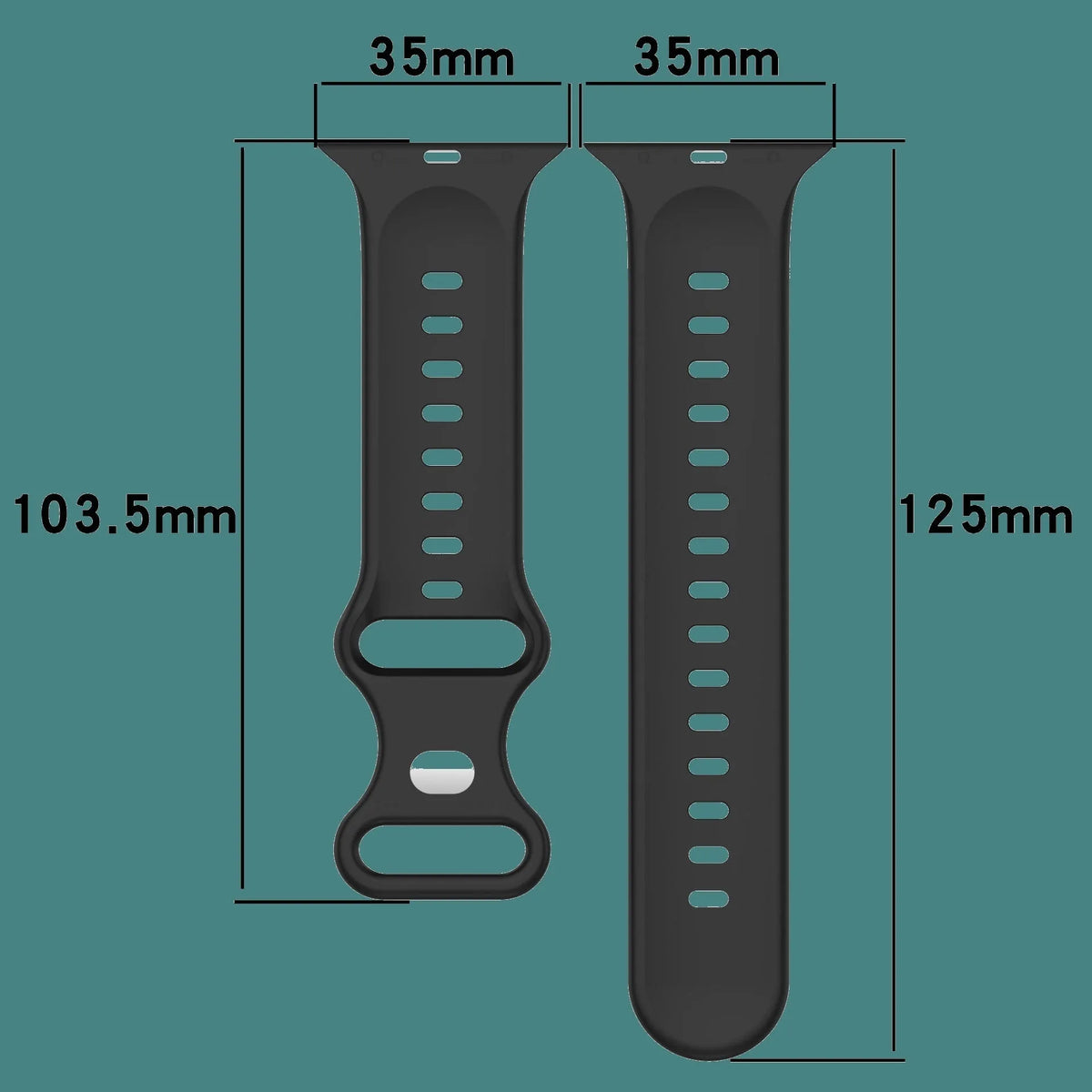 Butterfly tail silicone two-tone strap for Apple Watch in 38/40/41mm and 42/44/45/49mm
