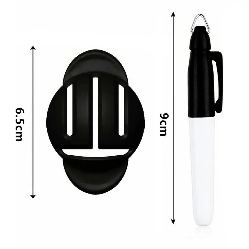 Golf scriber putter alignment tool set with 4 plastic scribers and 4 drawing pens for marking putting lines