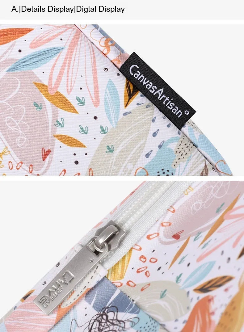 White waterproof PU leather laptop sleeve for 14-inch computers with simple design
