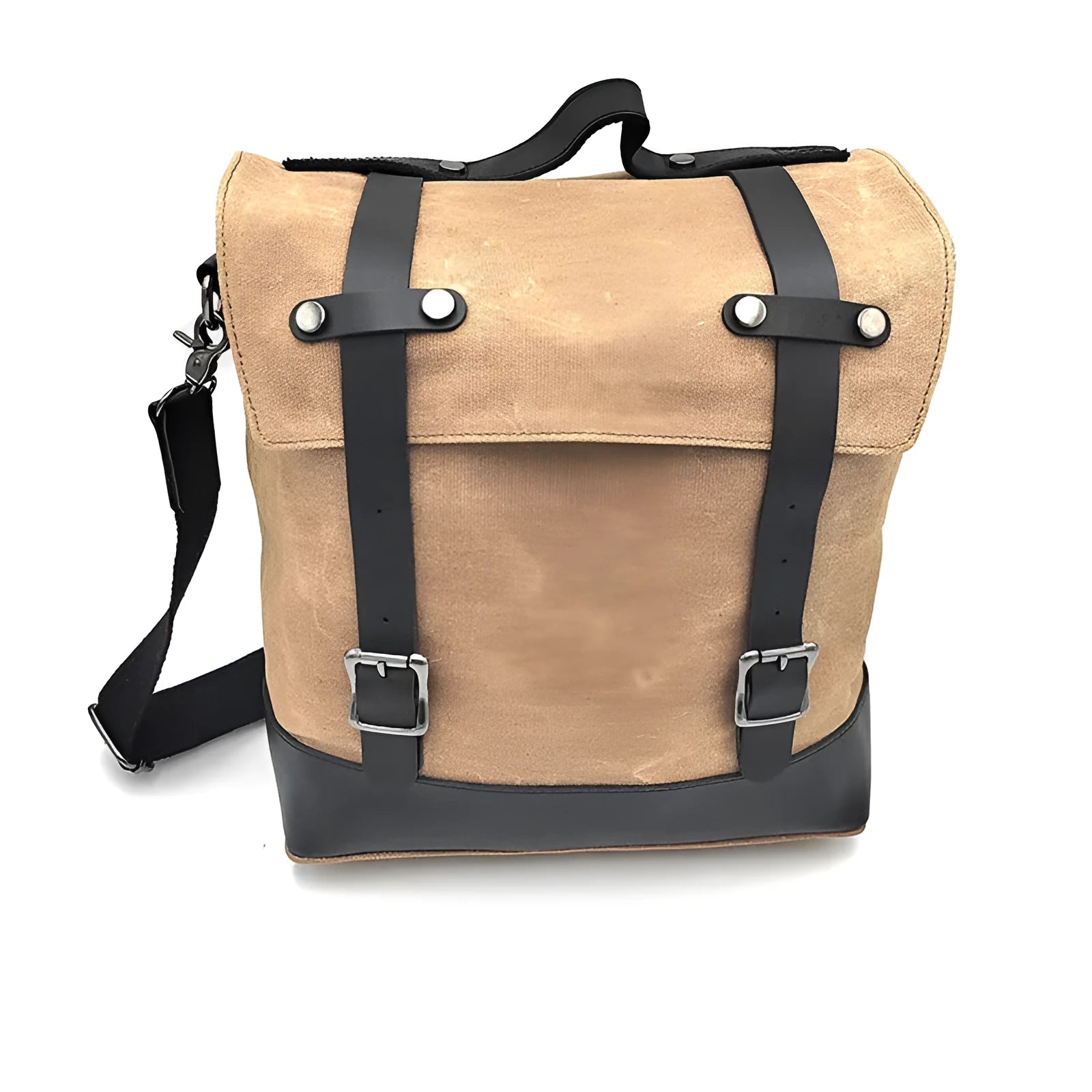 Thick waterproof canvas motorcycle side bag with large storage capacity