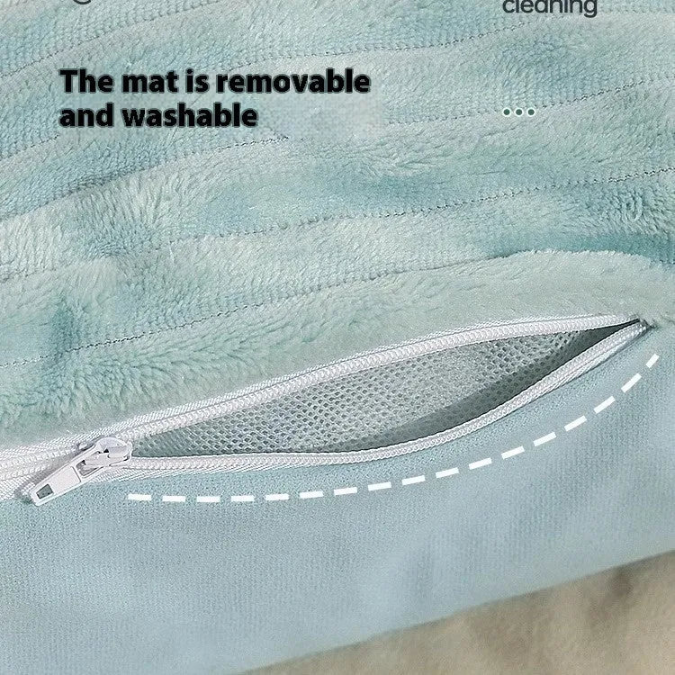 Morandi colour pet bed with removable cover, shown in M and L sizes for dogs and cats