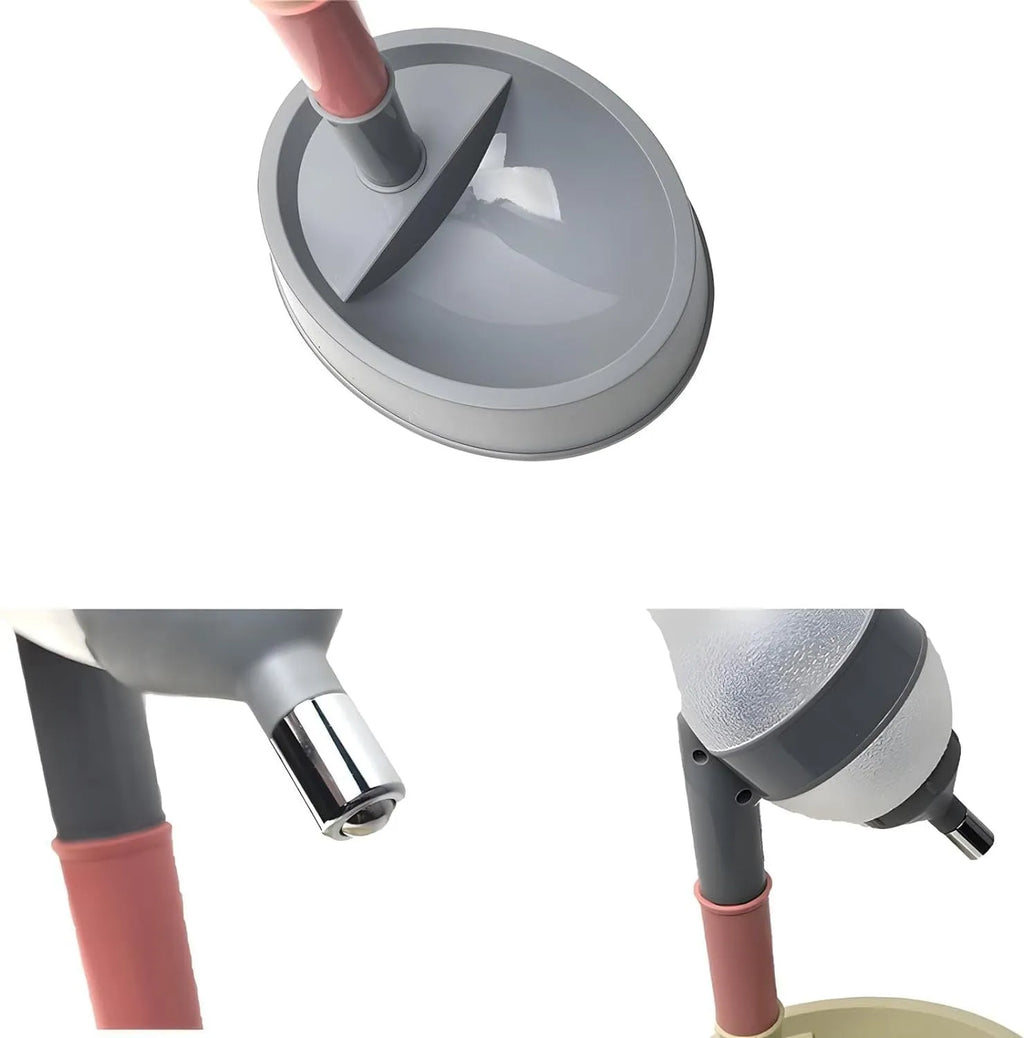 Green adjustable pet water dispenser showing detachable pole, bowl with water-weight holder, and steel ball-tip nozzle