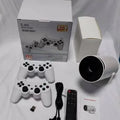 M300MAX portable home projection game machine in red or white box with carrying handles.