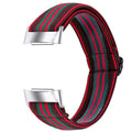 Adjustable printed elastic watch strap compatible with Fitbit Charge 6, shown in a vibrant colour design.