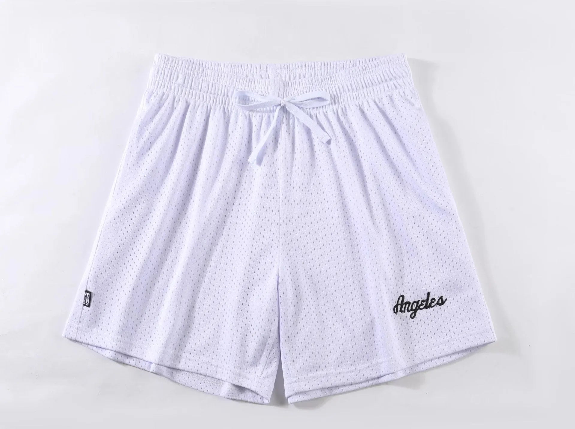 Men's double-layer mesh shorts in various colours with moisture-wicking polyester fabric for summer sports