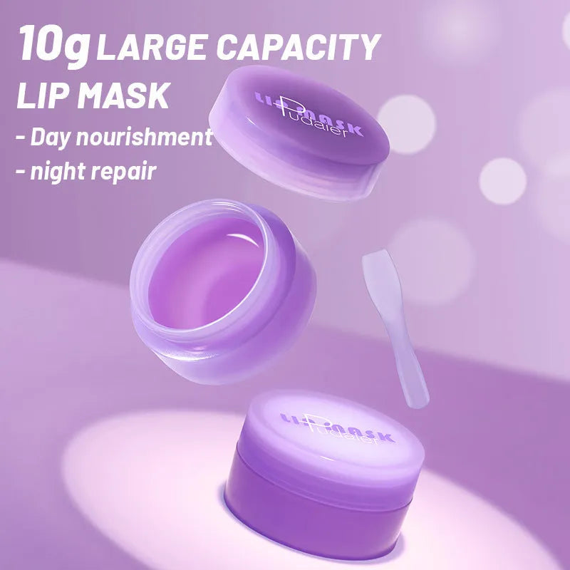 Lip balm with scraper for exfoliation, 10ml capacity, 3-year shelf life for moisturising and cutin softening
