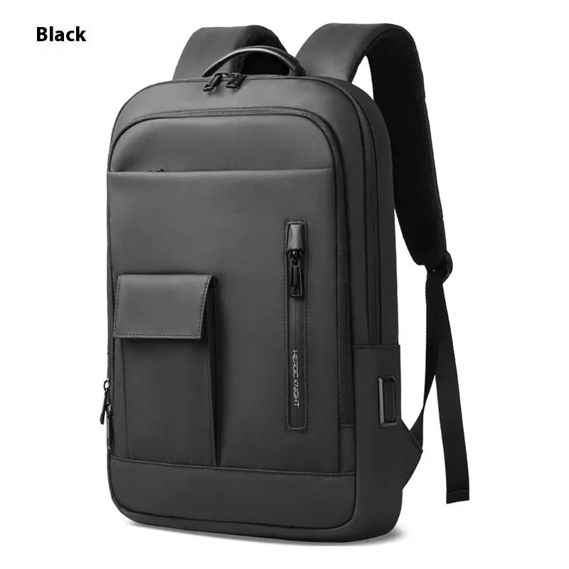 Men's lightweight Oxford cloth backpack in dark grey, olive green, blue, or black colours