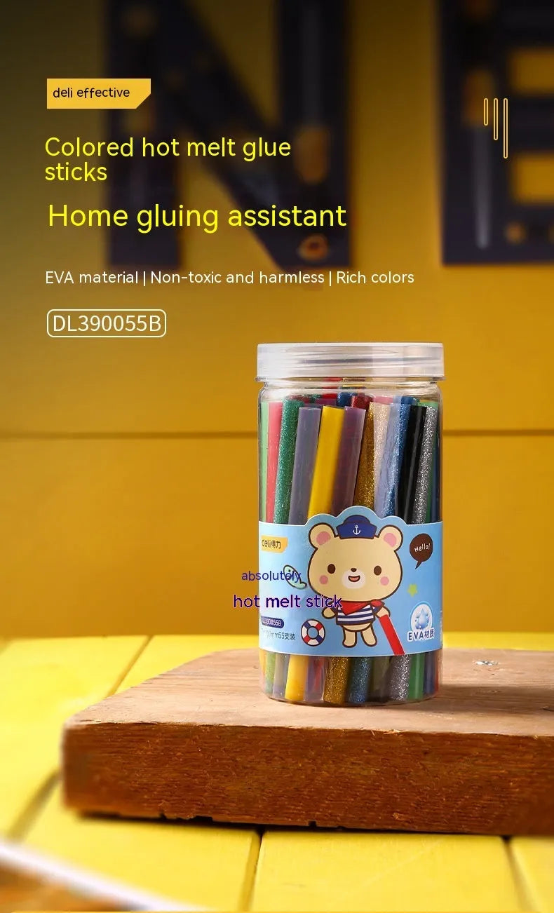 55 transparent hot melt glue sticks with 7mm diameter for manual adhesive guns