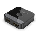 Alloy cable separator for computer to television audio video conversion in black or grey