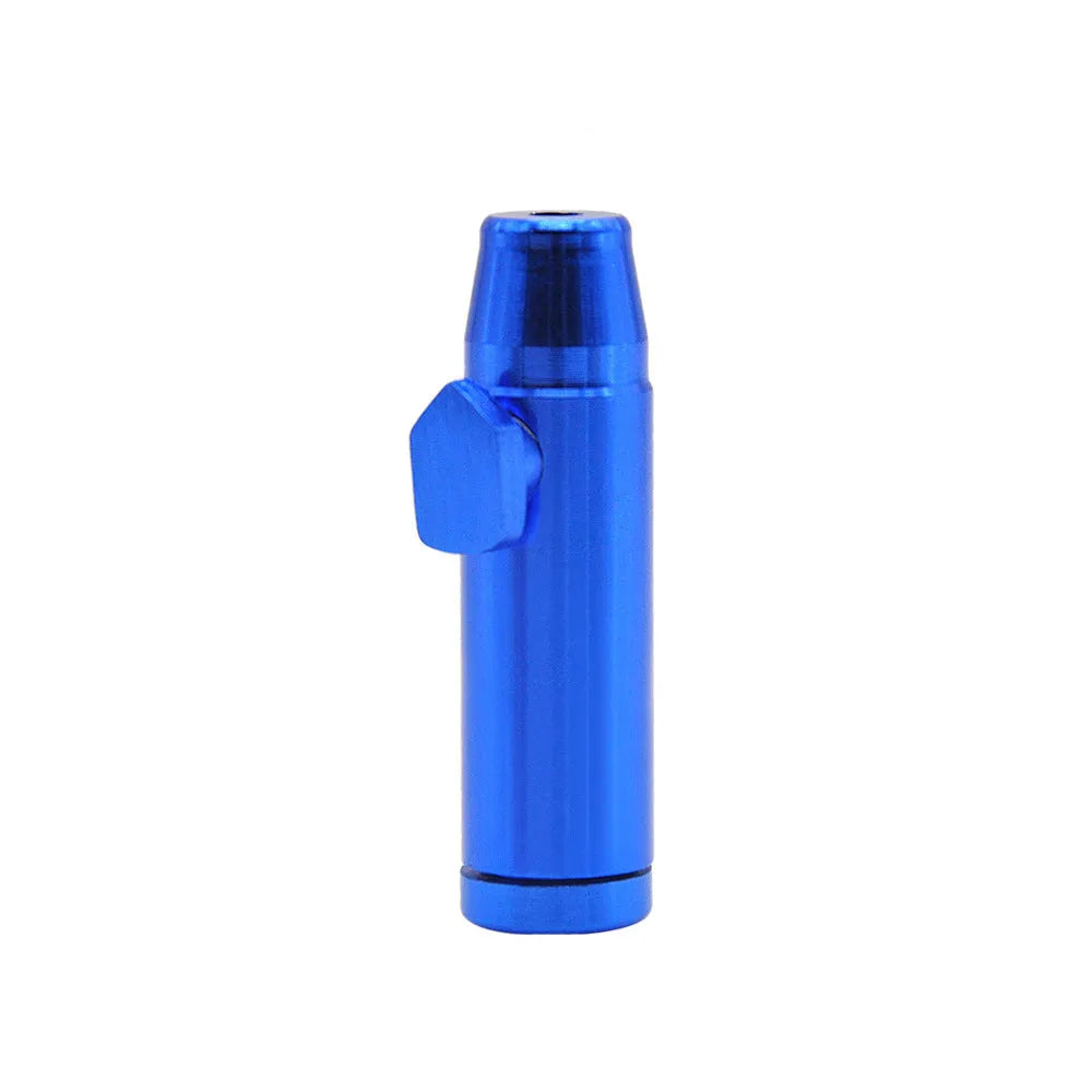 Aluminium alloy cigarette holder with bullet snuff pipe design in multiple colours.