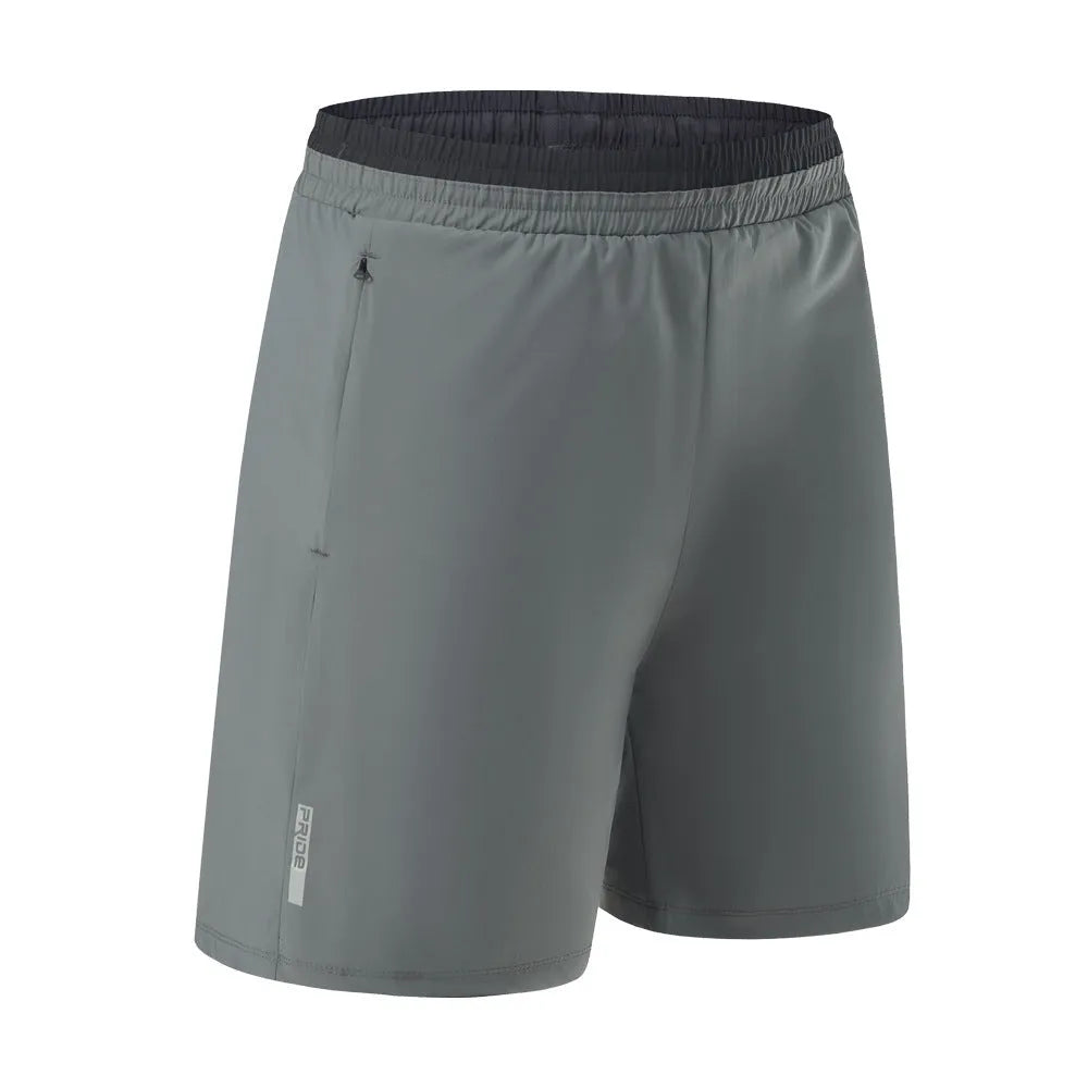 Men's loose fit ice silk quick-dry cropped pants in Army Green, Black and Gray colours for running workouts
