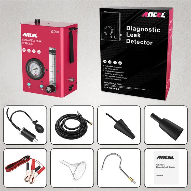 S3000 automotive vacuum leak detector smoke tool for engine diagnostic testing