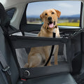 Oxford cloth foldable pet dog crate in black colour showing its 49cm size.