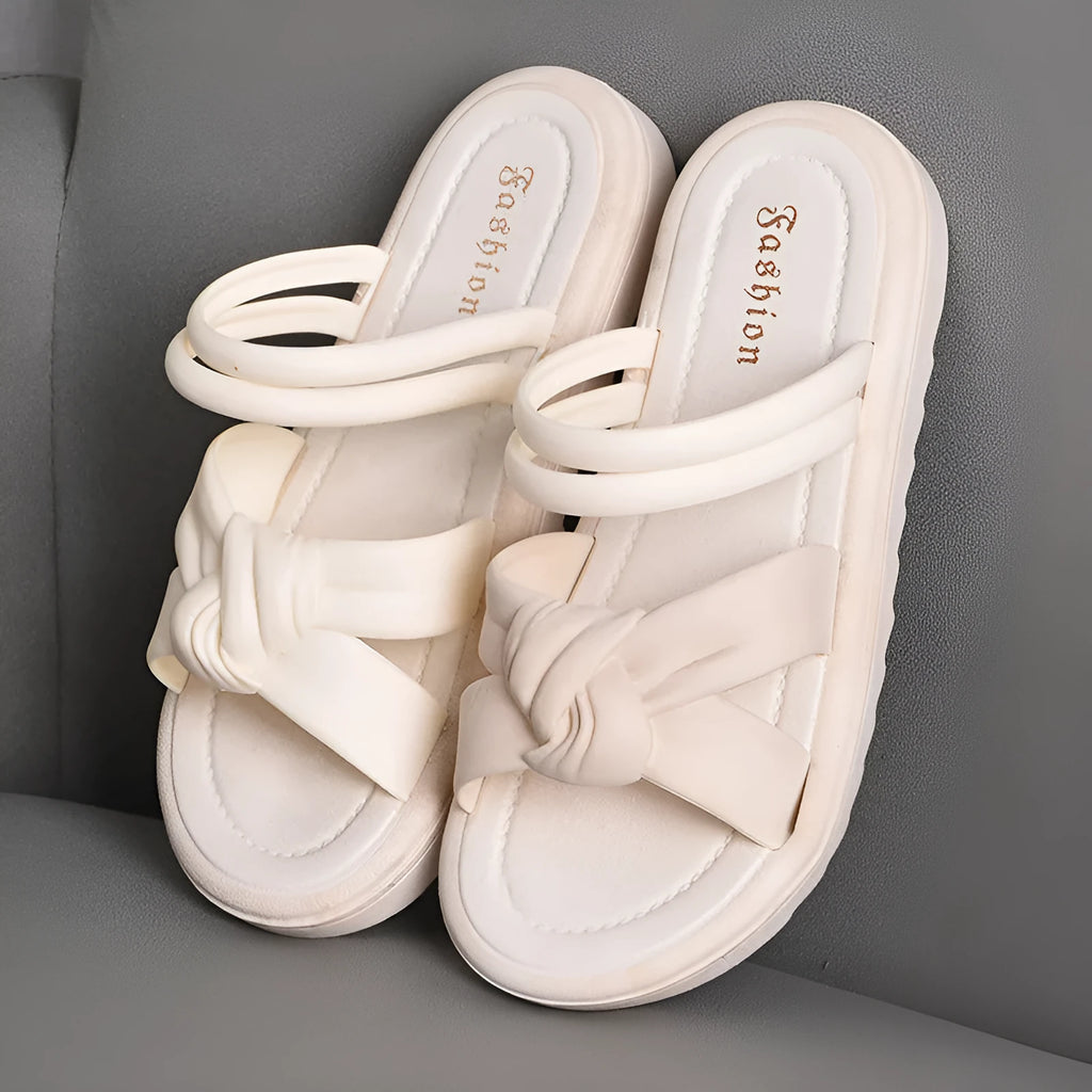 Women's black and white PVC two-way wear outdoor sandals with a soft back design.