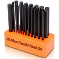 Orange alloy plastic punch needle set with metal head for textile crafts