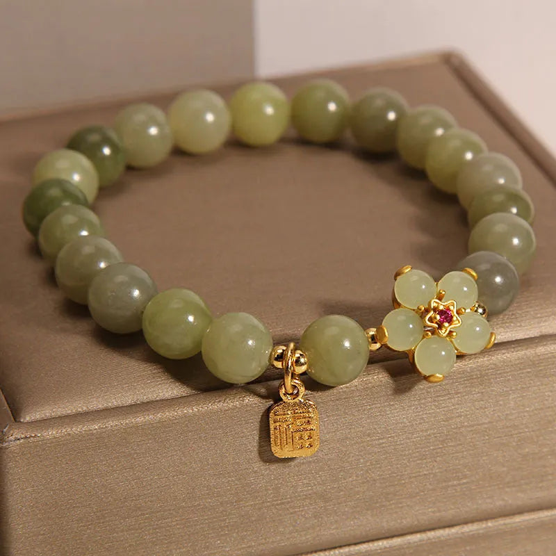 Women's grey jade coloured alloy bracelet with casual styling