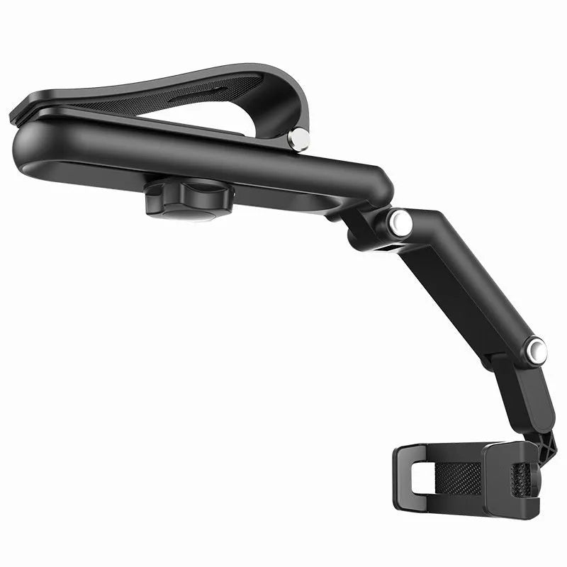 Car mobile phone bracket with clip stable base mounted on dashboard holding smartphone