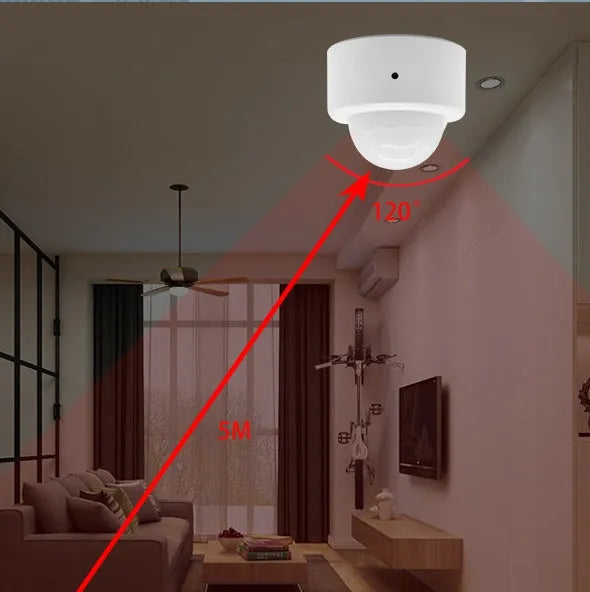 White ZigBee wireless infrared body sensor for smart home motion detection