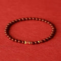 Natural cinnabar koi bracelet with golden carp model in national style