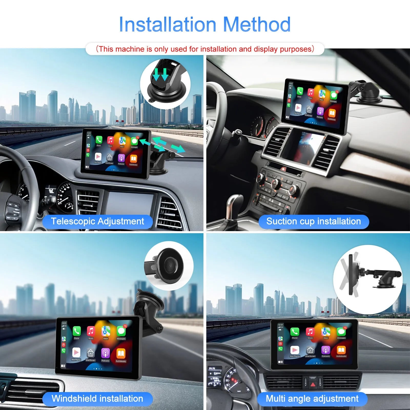 11.3-inch car touchscreen display unit with Android WiFi, CarPlay, and rear-view camera support.
