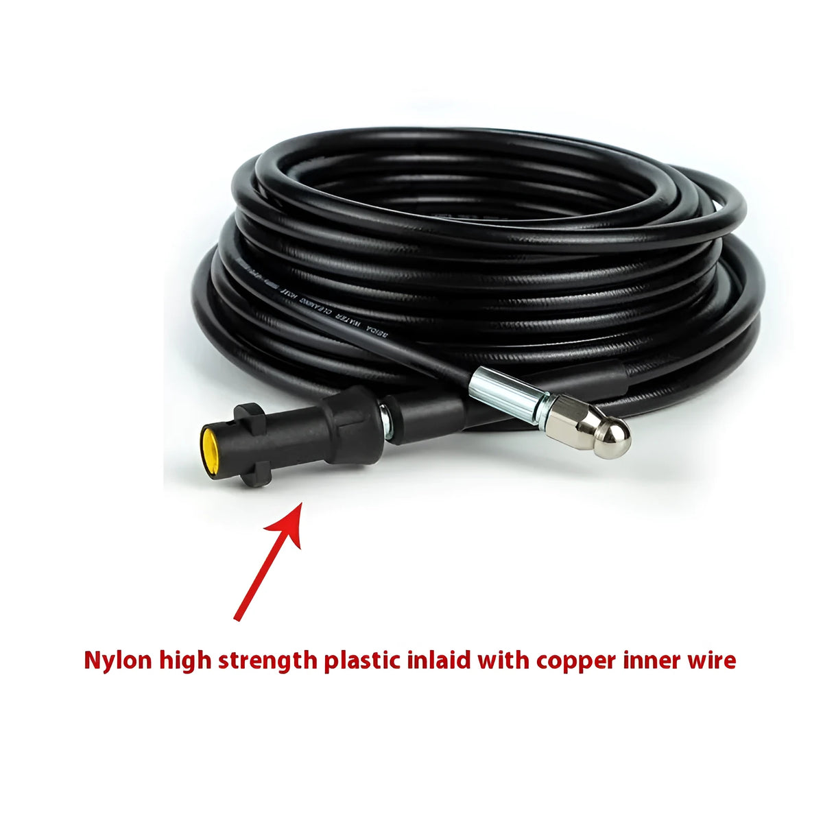 10 metre Teflon dredging pipe with copper-plated top three dredging pipe for high pressure car washing machine and sewer cleaning