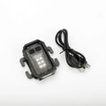 Portable tactical mini warning flashlight with USB charging cable for outdoor backpack mounting