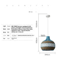 Woven vine pendant lamp with natural texture, available in 30cm 40cm 50cm diameters, featuring 8W 2700K LED light source