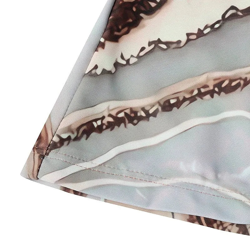 Brown polyester women's bikini for swimming available in sizes S to XXL