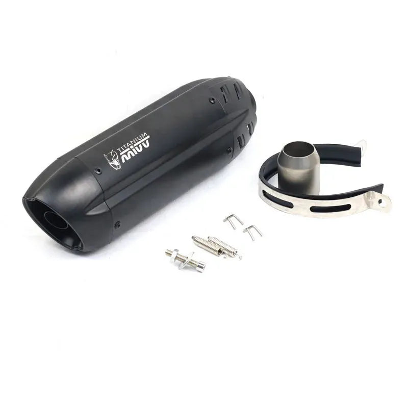 Stainless steel motorcycle exhaust modification component with small hexagonal design