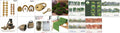 Forest Moss Series DIY decorative sticker roll set with artificial moss and wooden pieces for craft scenes