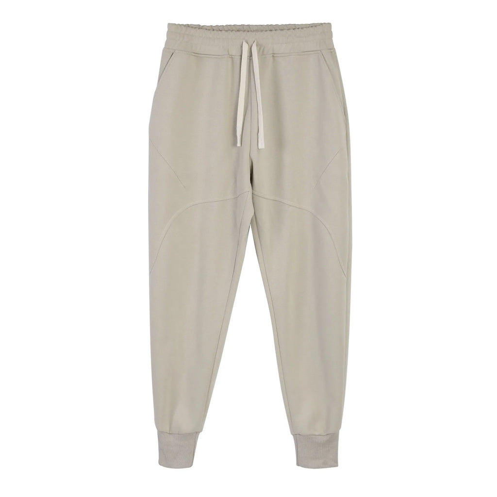 Men's ankle-tied casual trousers with drawstring waist in black colour option