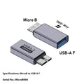 USB AM to Micro-B adapter with four interface options for connecting old hard drives and phones