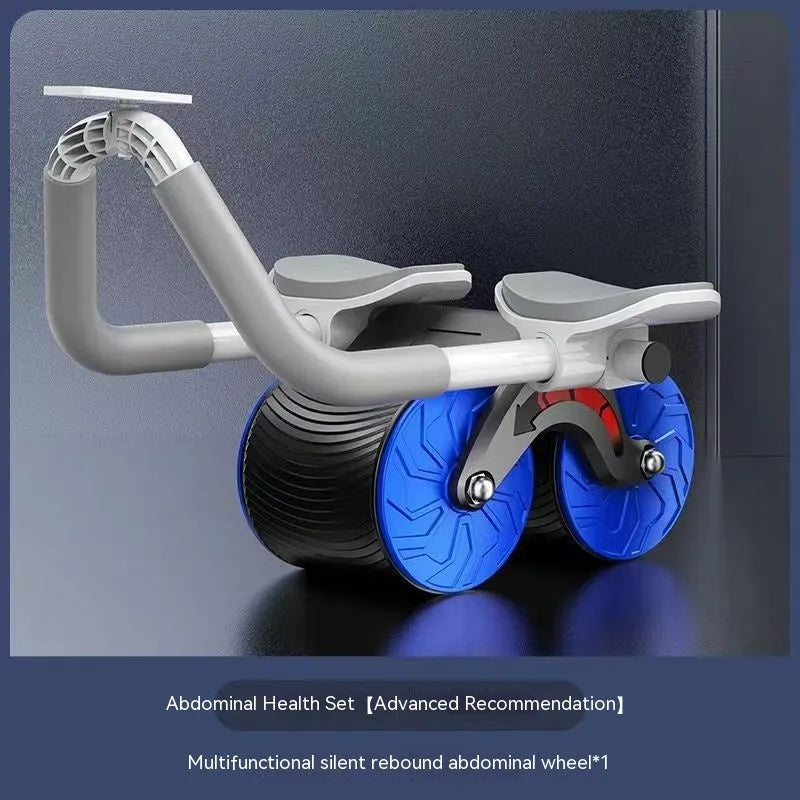 Automatic rebound abdominal exercise wheel with lock edge yoga mat for core workouts