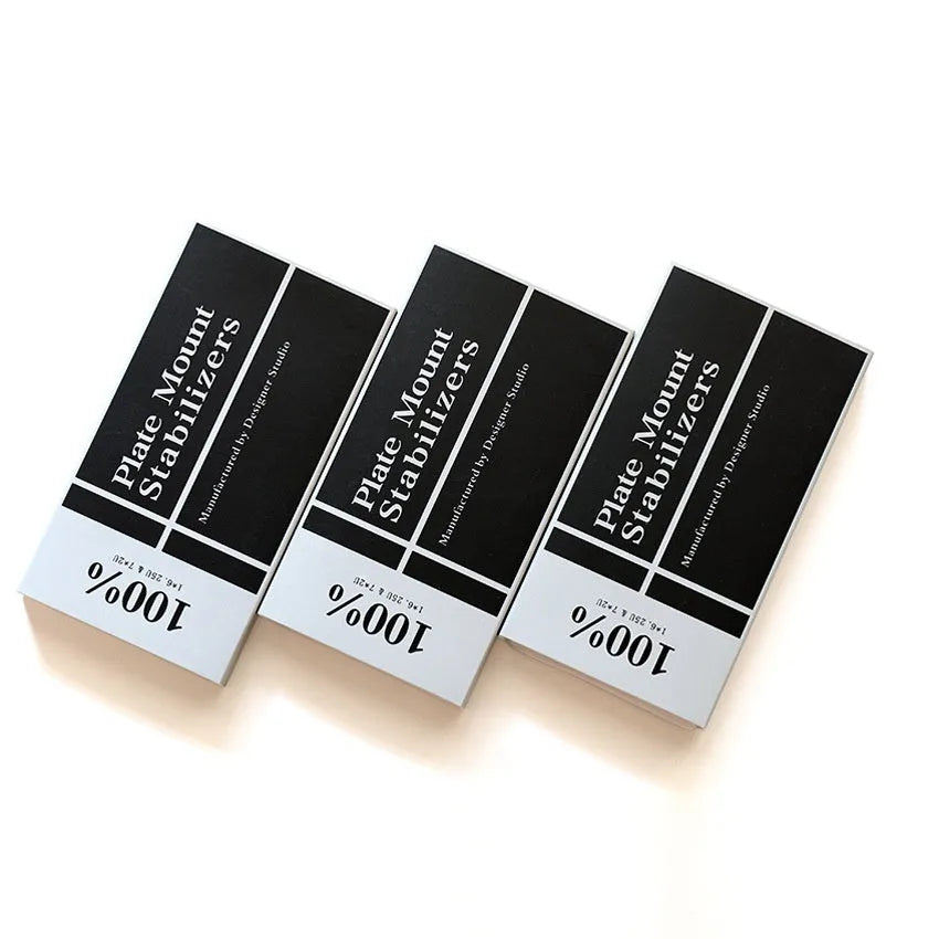 Keyboard shaft mechanical keyboard accessories showing black and milky white stabilisers for 6.25U and 7U spacebars