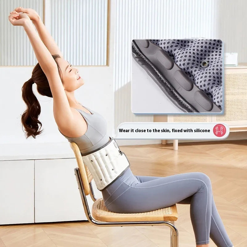 Lumbar waist supporter with automatic inflation mechanism and 220V plug, available in sizes S and M