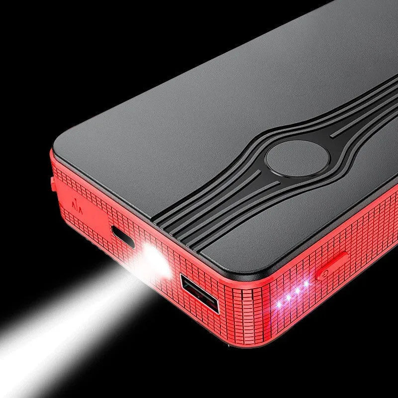Red K4-E automobile emergency starting power supply measuring 139x79x25mm with 6000mAh capacity for vehicle jump-starts