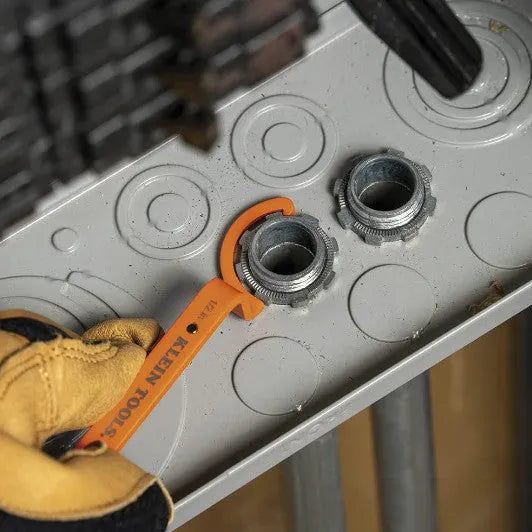 Crescent magnetic suction wrench catheter locking wrench kit three-piece set with orange, grey, and black wrenches