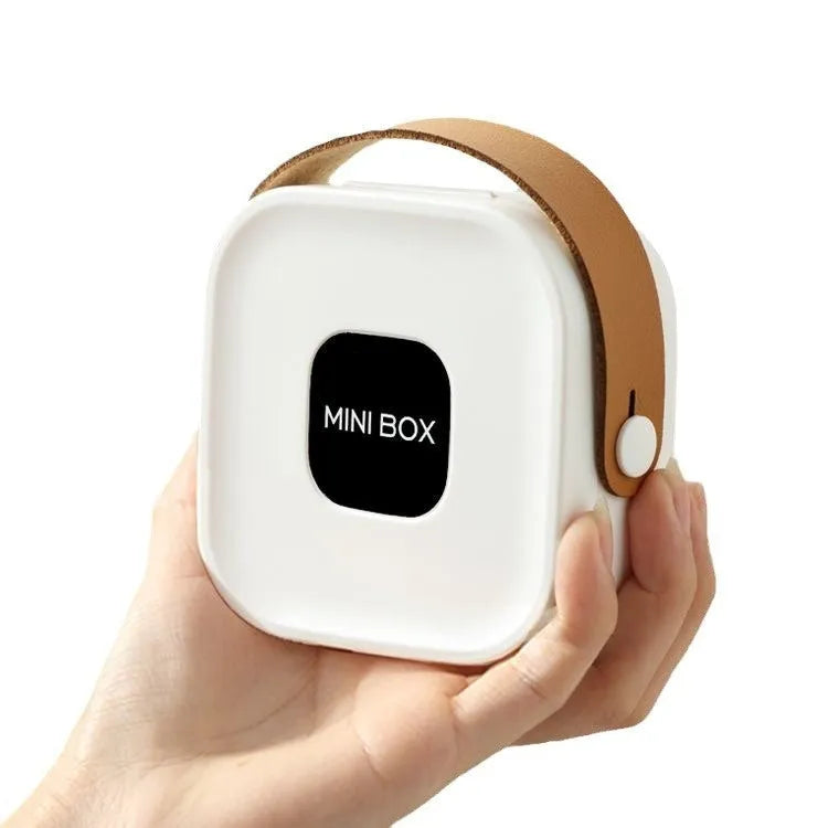 Multifunctional portable storage box in polypropylene for organising data cables and Bluetooth headsets