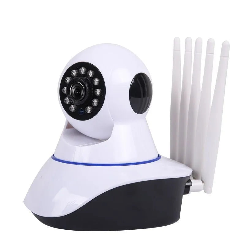 White wireless dome surveillance camera with 3.6mm lens for HD night vision monitoring